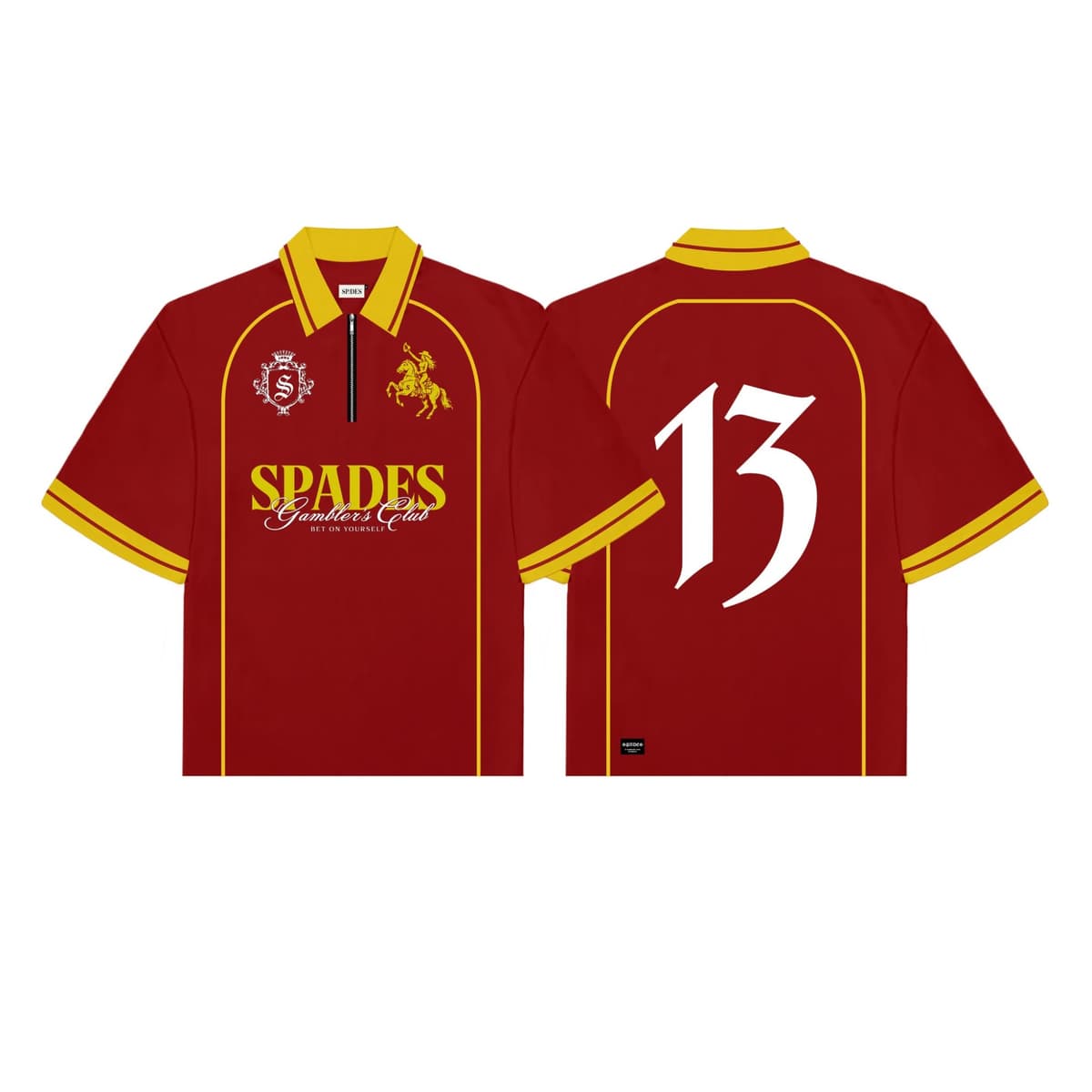 Spades Redline Heritage Polo Zip Boxy Crop