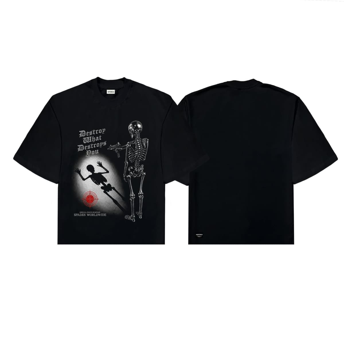 Spades Self Destruction Boxy Crop Tee